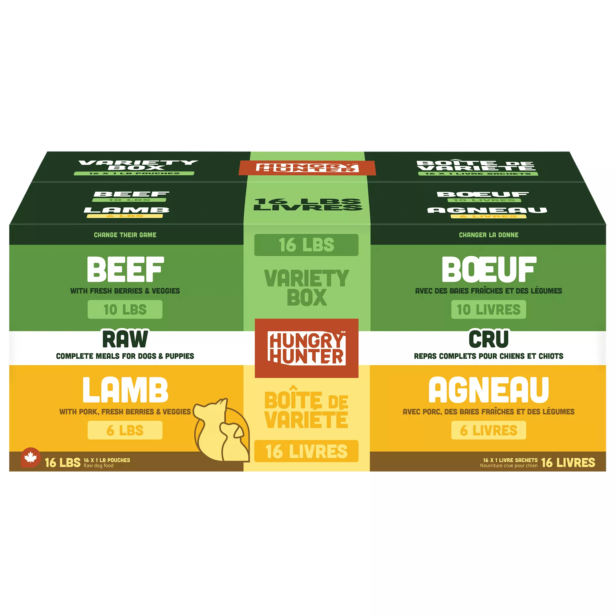 Hungry Hunter Frozen Raw Dog Food - Beef & Lamb Multipack