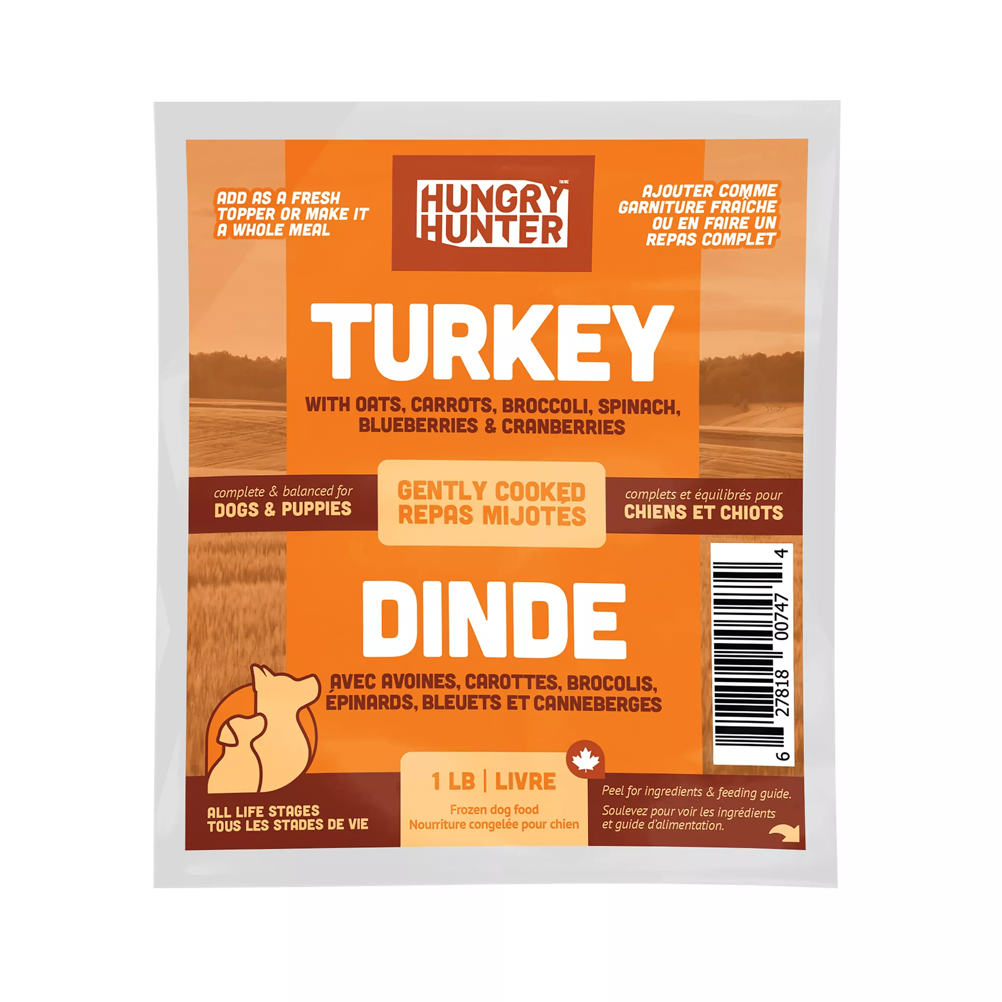 Hungry Hunter Gently Cooked Frozen Dog Food - Turkey