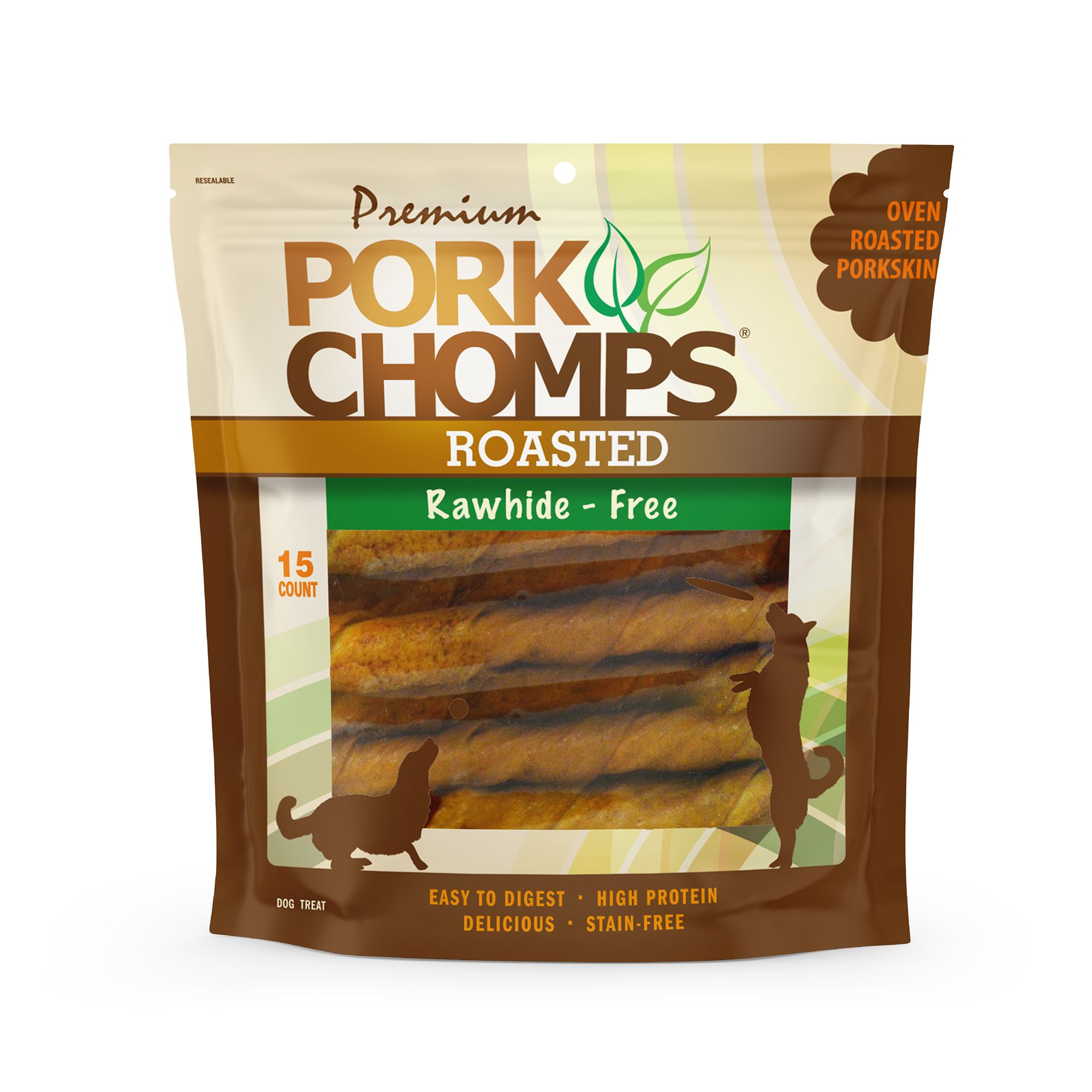 Pork Chomps 6 Roasted Twists 15 CT 1 LB