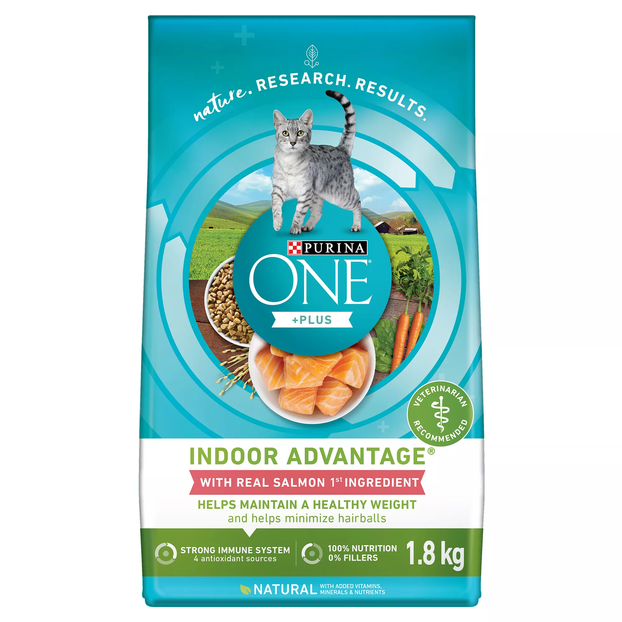 Purina ONE Plus Indoor Advantage Cat Food - Salmon