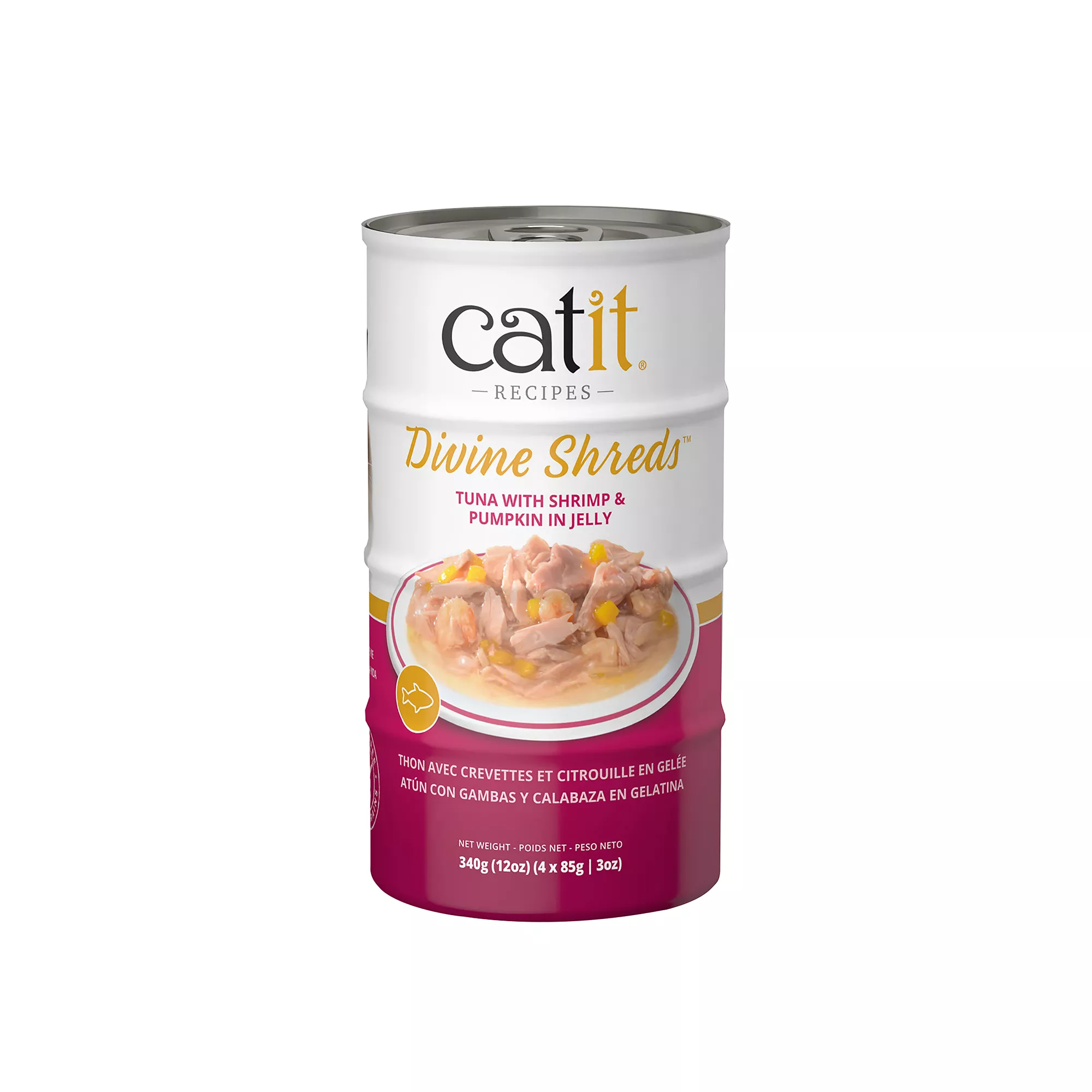 Catit Divine Shreds Cat Food - Tuna with Shrimp and Pumpkin