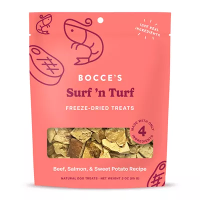 Bocce's Bakery All Life Stages Freeze Dried Dog Treats - Surf n Turf 3 oz - Image 1
