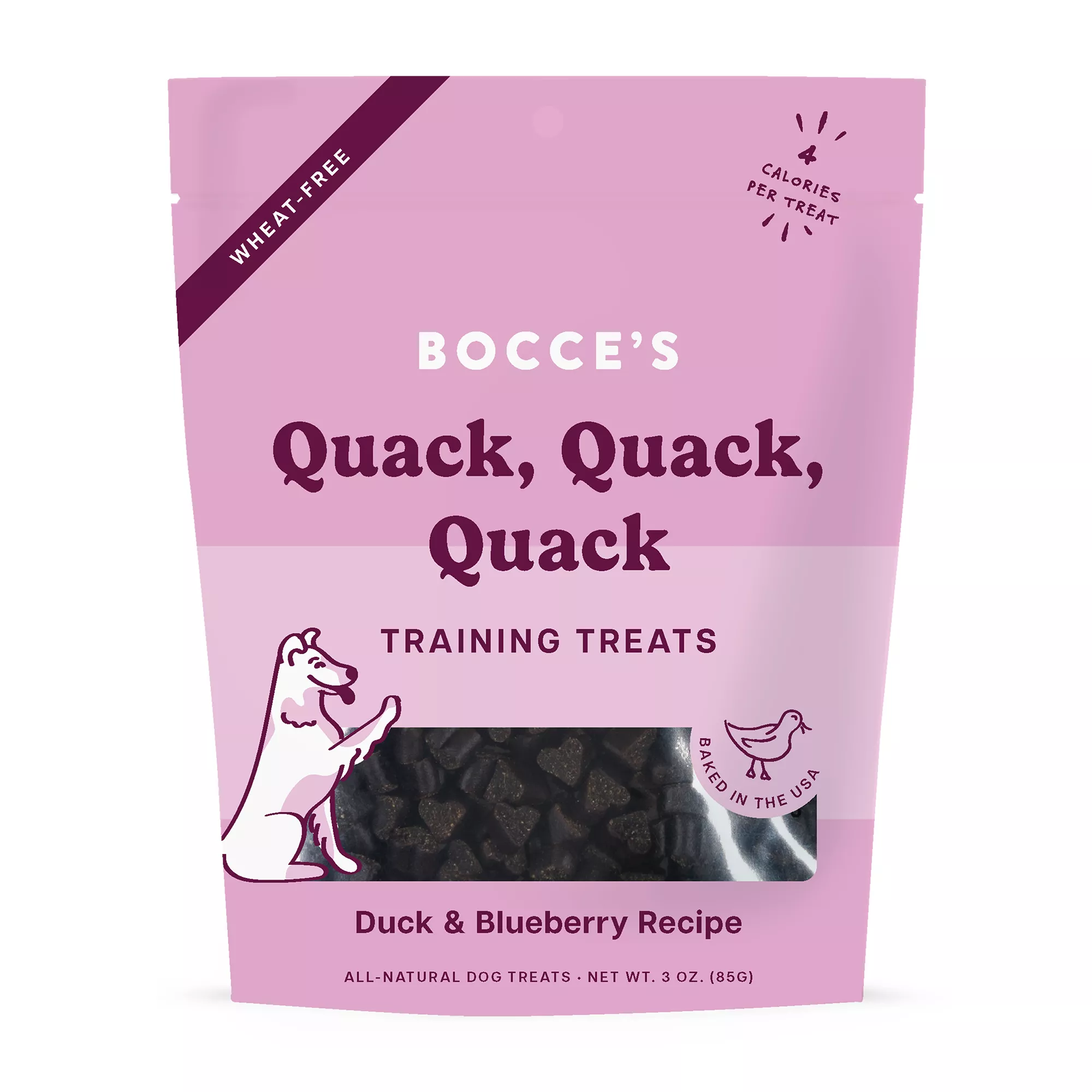 Bocce's Bakery Training Treat Duck and Blueberry 3 OZ