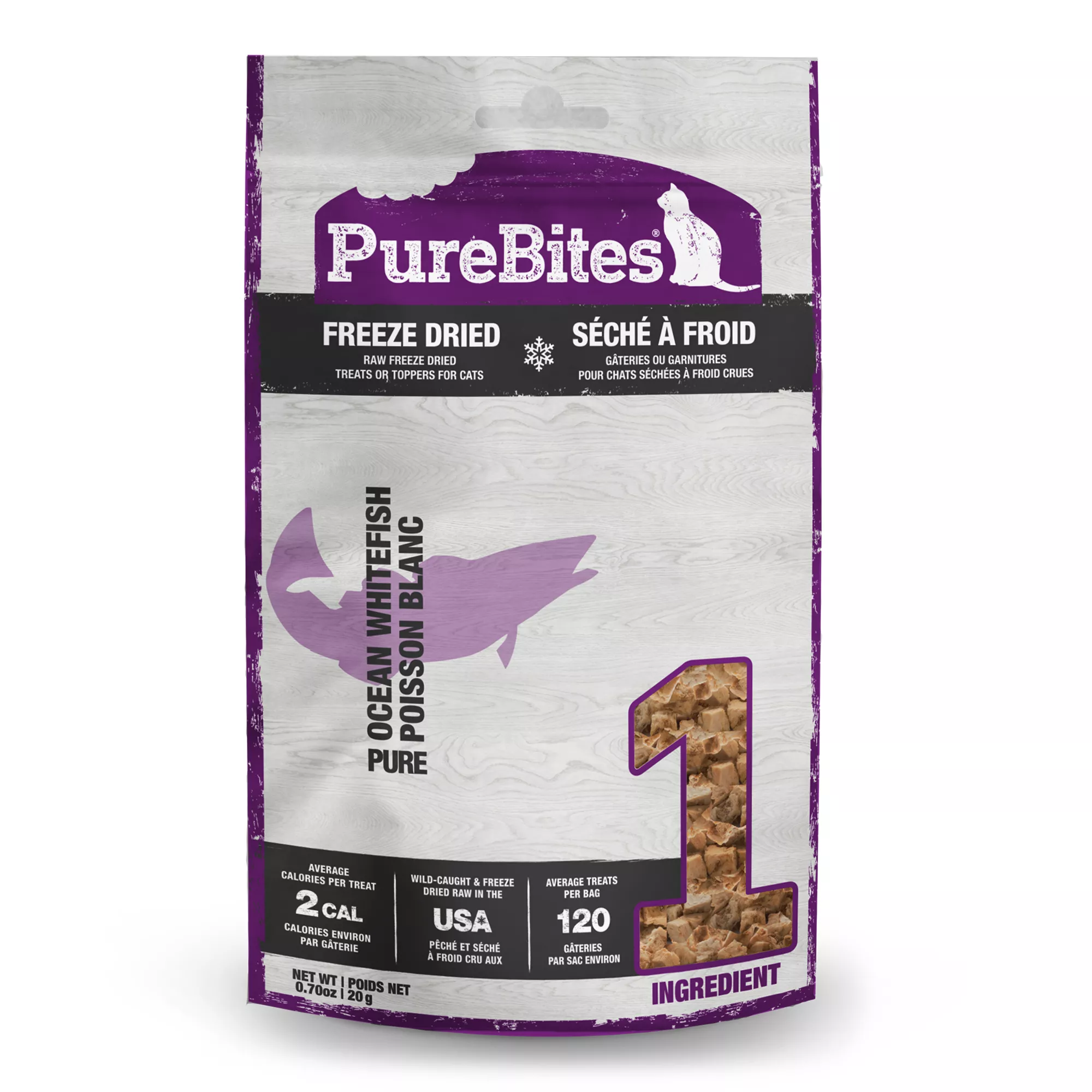 PureBites RAW Freeze Dried Cat Treats - Whitefish