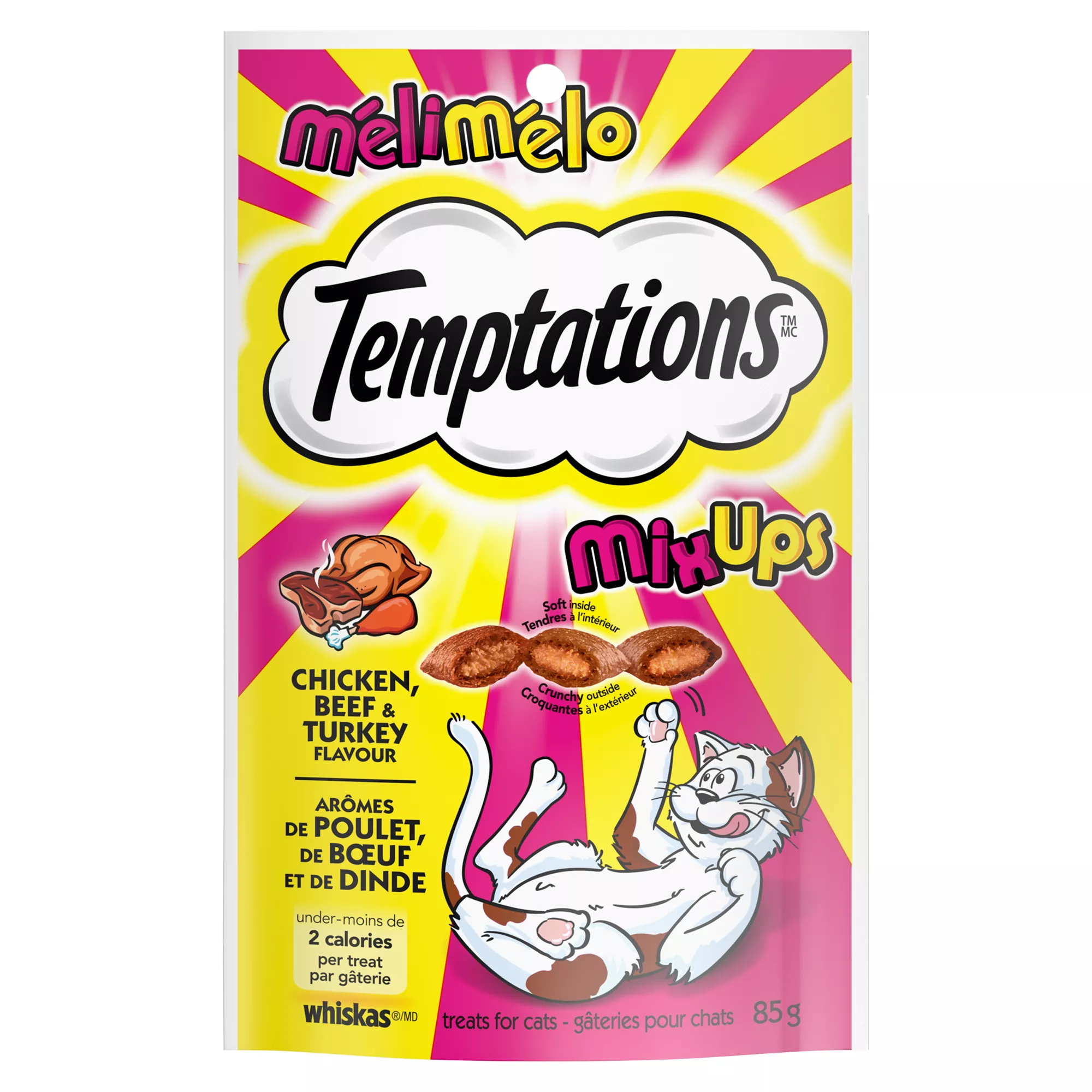 Temptations Mix-Ups Adult Cat Treats - Chicken, Beef, Turkey