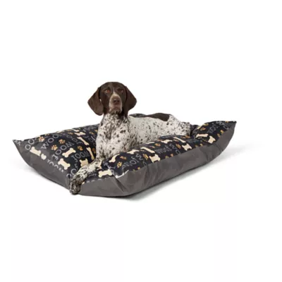 Product Top Paw Word & Bones Pillow Dog Bed