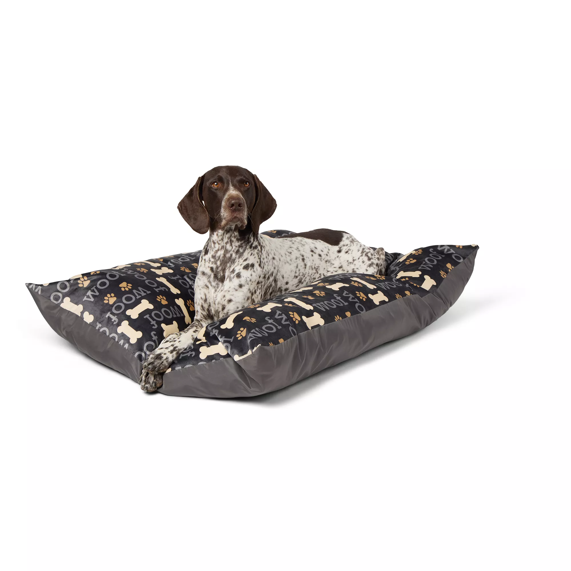 Top Paw Word & Bones Pillow Dog Bed