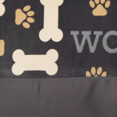 Product Top Paw Word & Bones Pillow Dog Bed