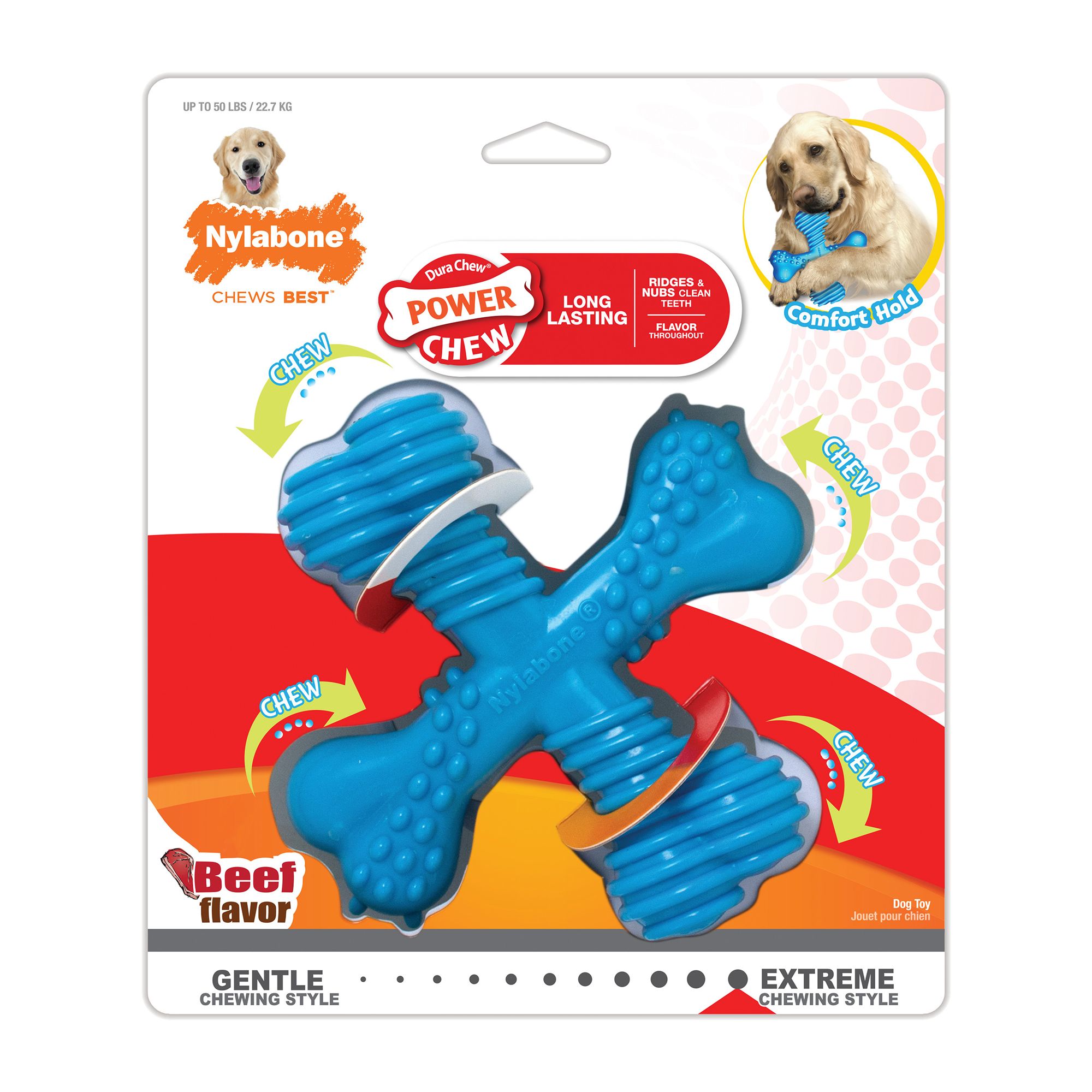 Nylabone Power Chew X Shaped Dog Bone Chew Toy