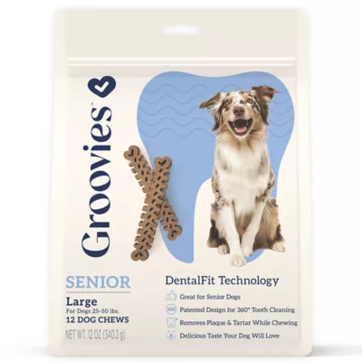 Product Groovies Next Generation Dental Chews Advanced Senior - Large
