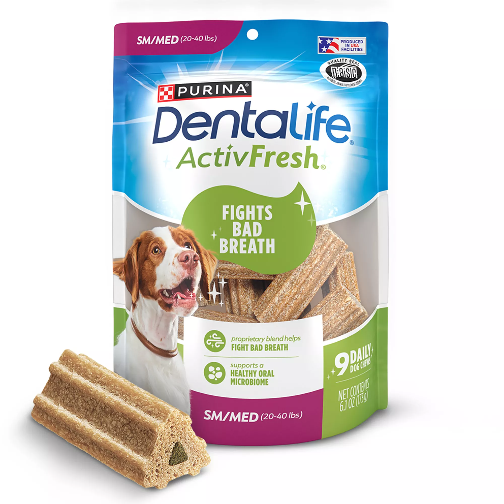 Purina DentaLife ActivFresh Flavor Adult Small/Medium Breed Dental Treats 6 Count 6.1 OZ