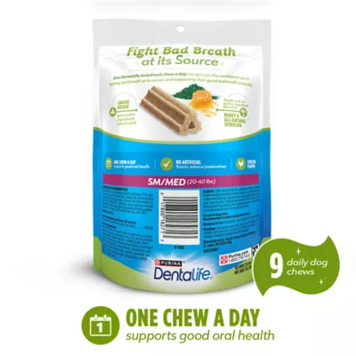 Product Purina DentaLife ActivFresh Flavor Adult Small/Medium Breed Dental Treats 6 Count 6.1 OZ