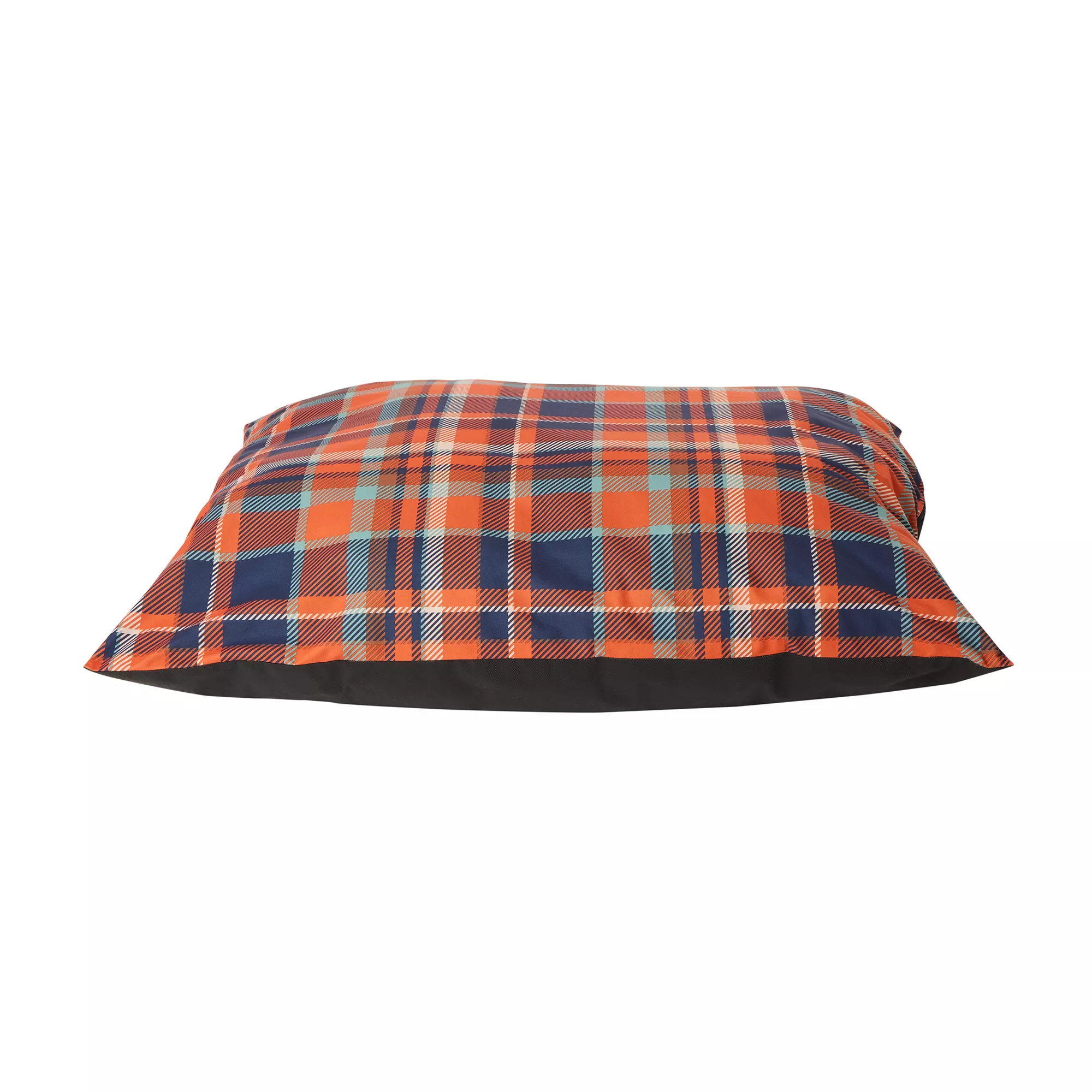 Value Beds Orange Plaid Pillow Dog Bed