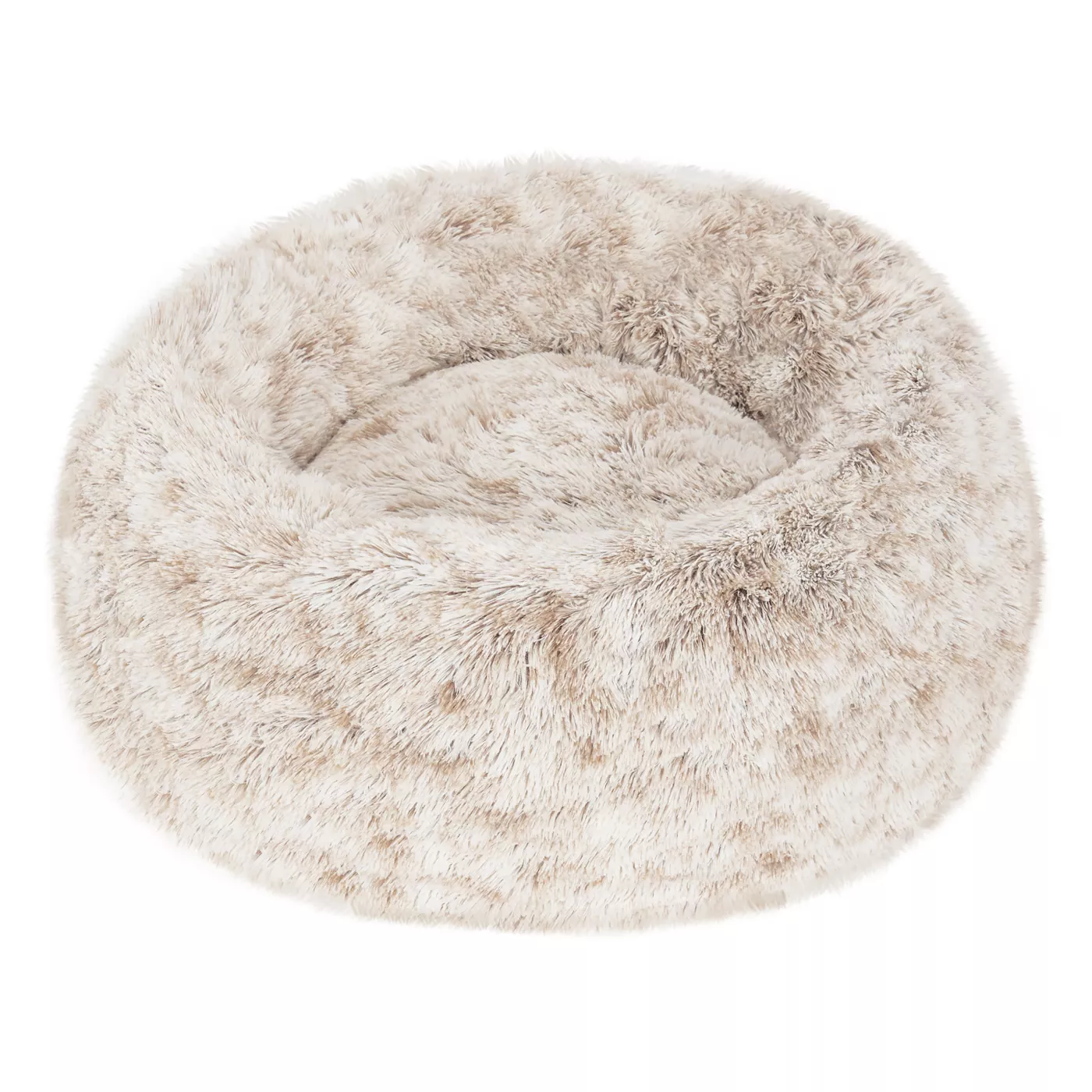 FurHaven Tan Calming Cuddler Donut Pet Bed