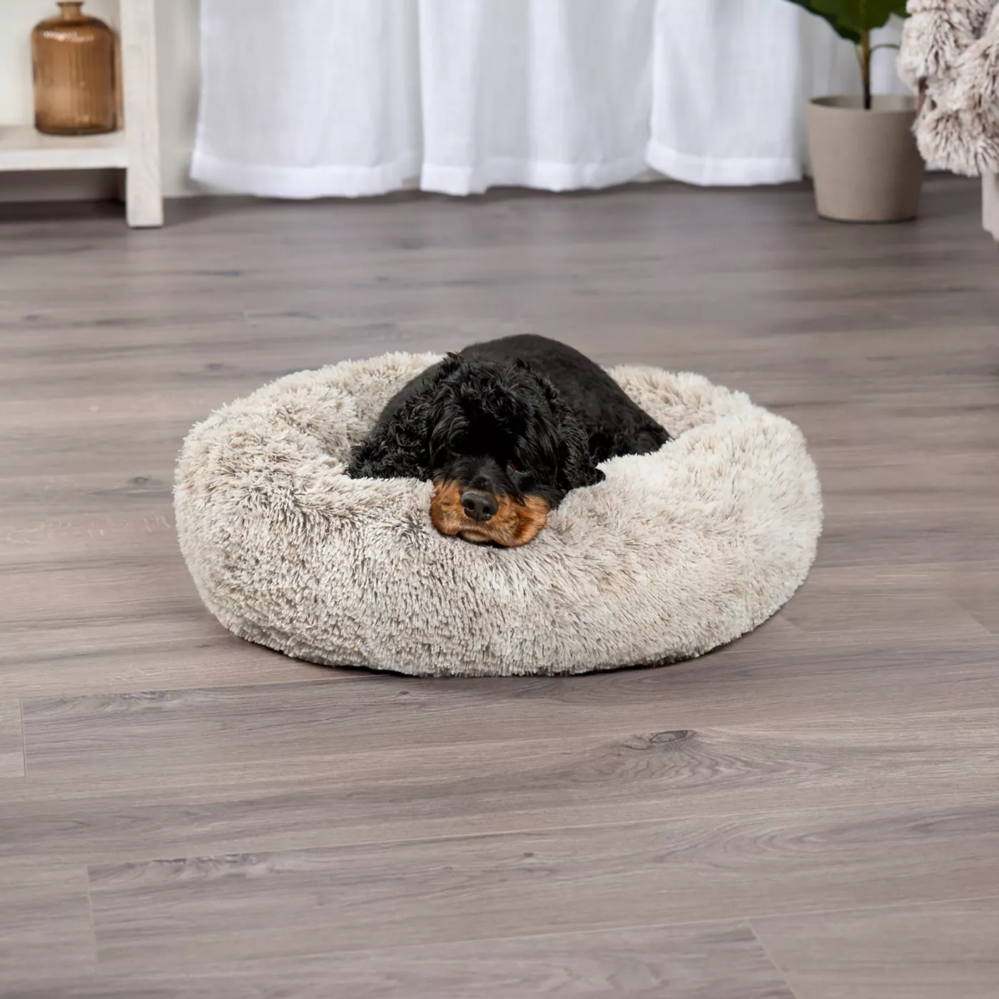 Fur donut dog bed hotsell