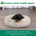 FurHaven Tan Calming Cuddler Donut Pet Bed - Driftwood 23" image thumbnail 6