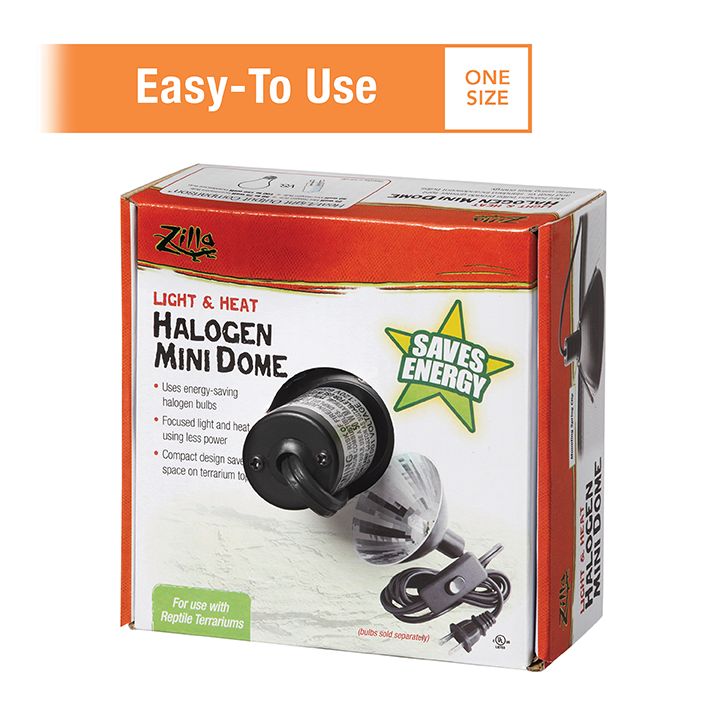 Zilla® Light & Heat Halogen Mini Dome For Reptile Terrariums Halogen Basking Heat Bulb - thumbnail 2