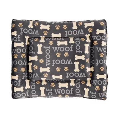 Product Top Paw Word & Bones Pillow Dog Bed