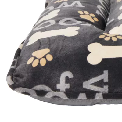 Product Top Paw Word & Bones Pillow Dog Bed