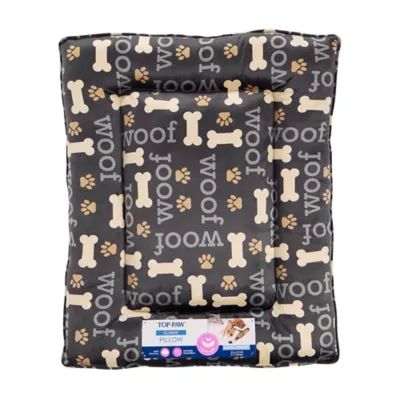 Product Top Paw Word & Bones Pillow Dog Bed