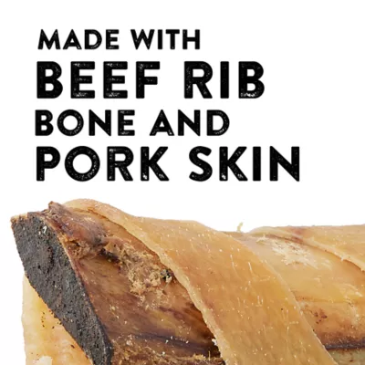 Product Dentley's Nature's Chews Pork Wrapped Beef Rib Dog Chew 7 Inch 1.5 OZ