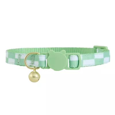 Product Whisker City Green Checkered Cat Collar