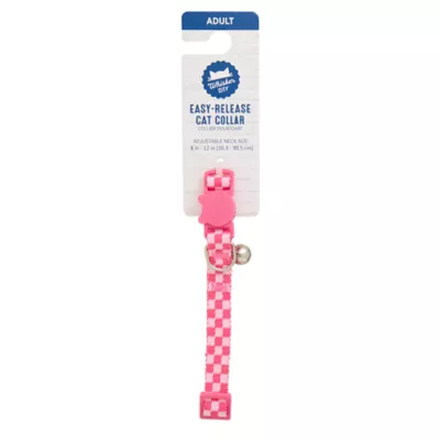 Product Whisker City® Pink Checkered Cat Collar