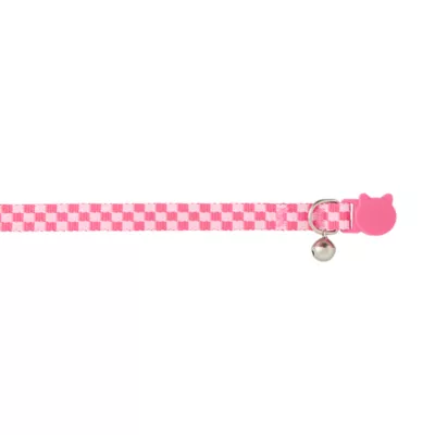 Product Whisker City Pink Checkered Cat Collar