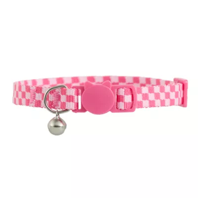 Product Whisker City Pink Checkered Cat Collar