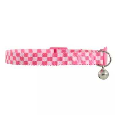 Product Whisker City Pink Checkered Cat Collar