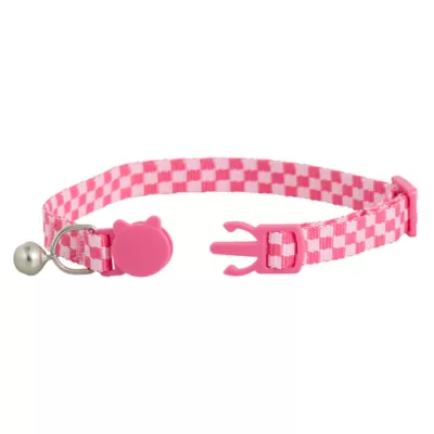 Product Whisker City Pink Checkered Cat Collar