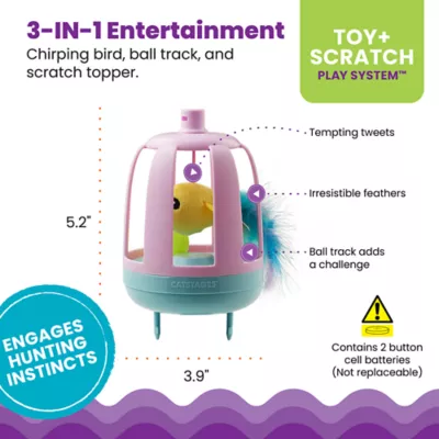 Product  Catstages Chirping Bird Scratch Toy