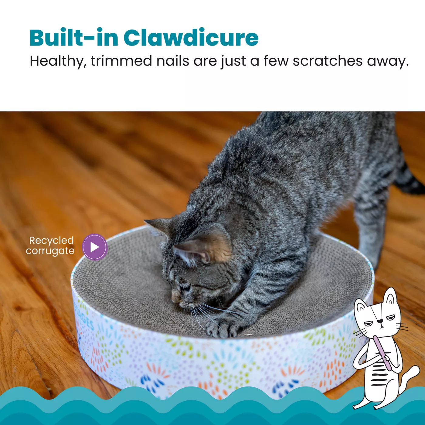 Catstages Scratch Cuddle Corrugated Cat Scratcher and Lounger