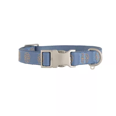 Product Top Paw Blue with Flowers Fashion Dog Collar