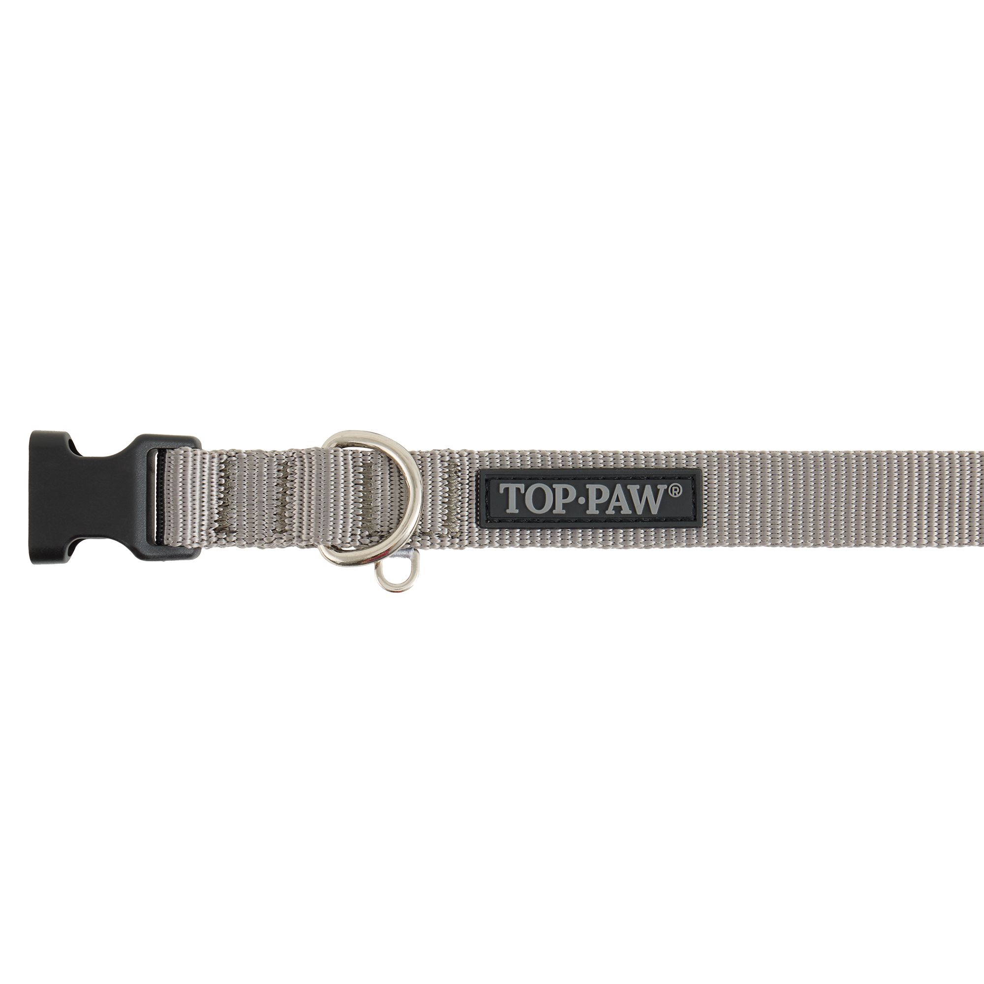 Top Paw Grey Adjustable Dog Collar