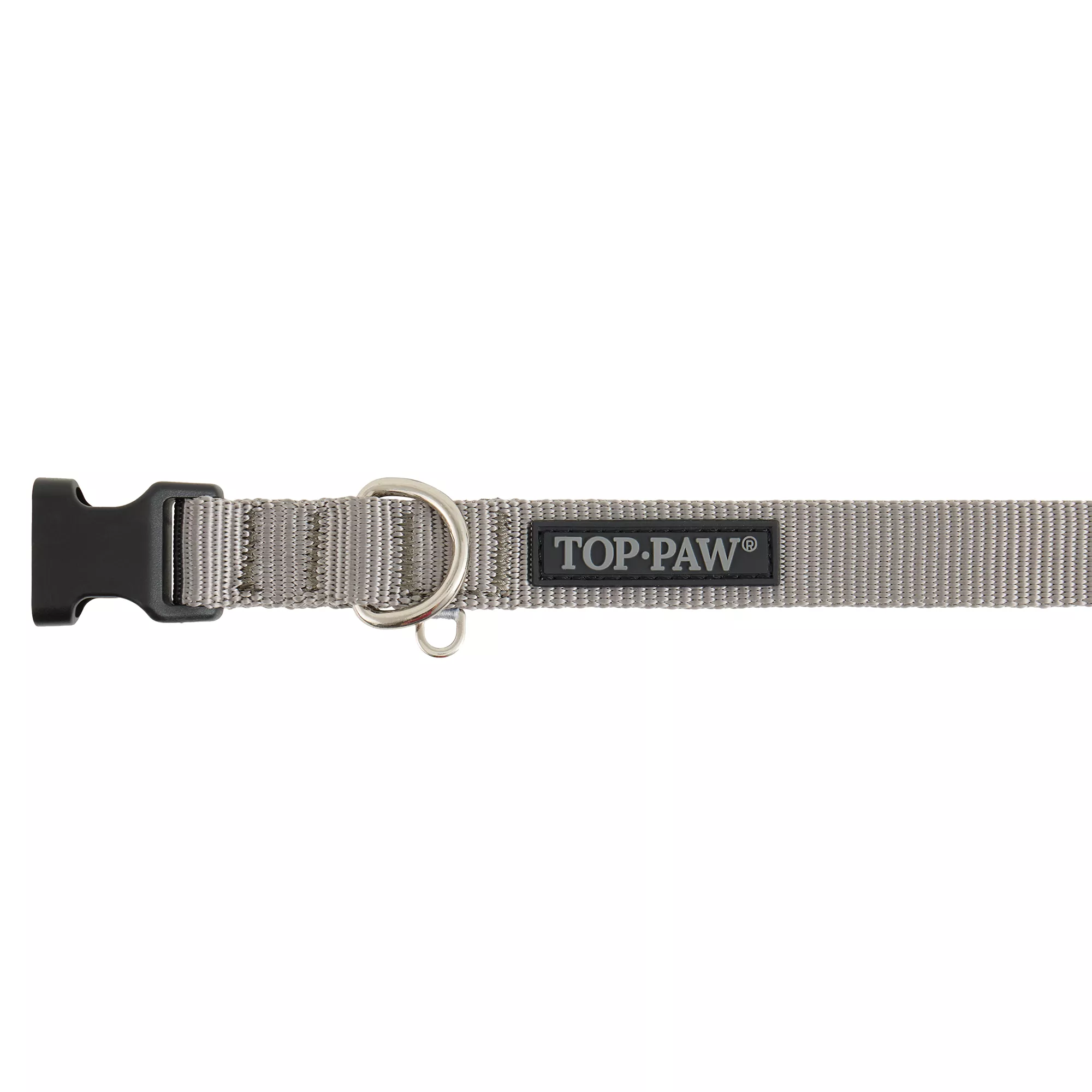 Top Paw Grey Adjustable Dog Collar