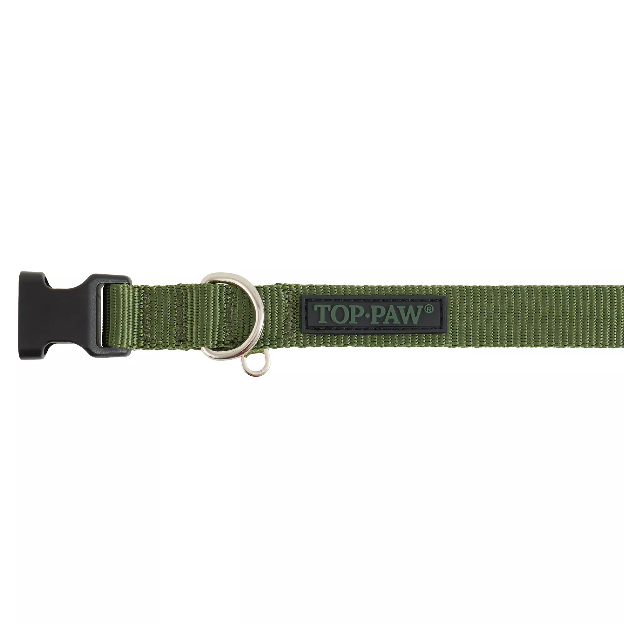 Top Paw Olive Adjustable Dog Collar