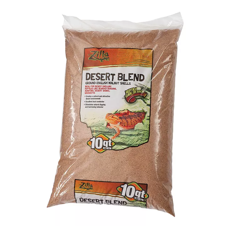 Zilla® Desert Blend Ground English Walnut Shells Substrate, 10 Quarts