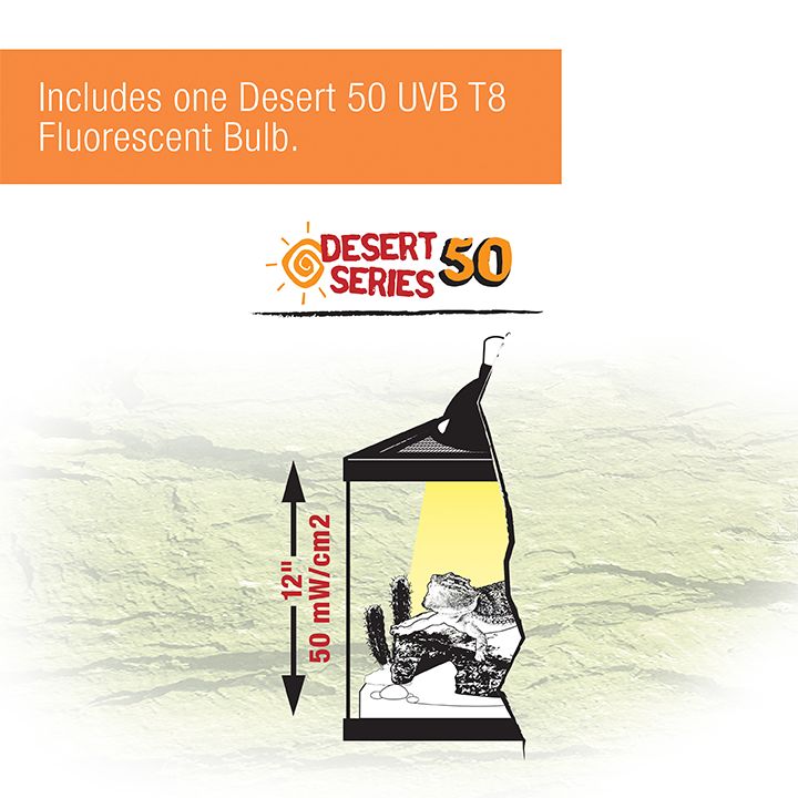 Zilla® Slimlines T8 Fluorescent Light Fixture Desert for Heat & UVB Bulbs - 18 in - thumbnail 5