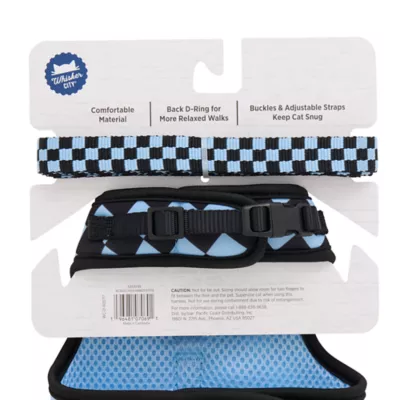 Whisker City® Cat Leash & Cat Harness, Combo, Kitten Size Avaibale, Blue Checkered - Image 10
