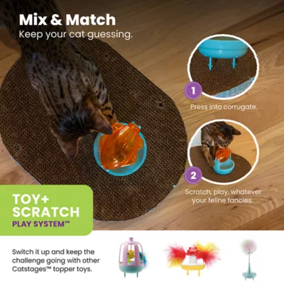 Product Catstages Spinning Treat Scratch Toy