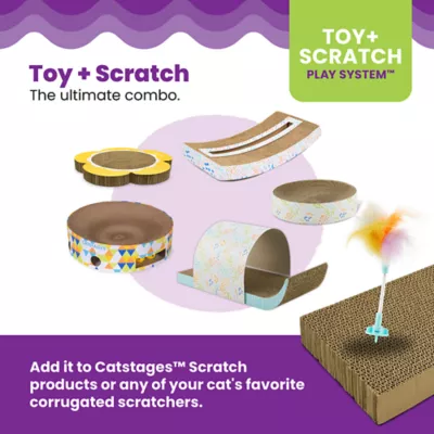 Product Catstages Scratch N' Hunt Puzzle with Spring Toy Bundle