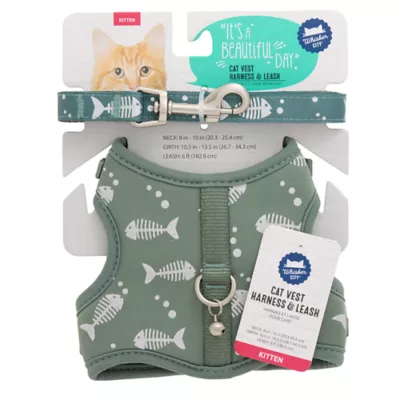 Product Whisker City Fish Foil Kitten Harness and Leash Combo Set
