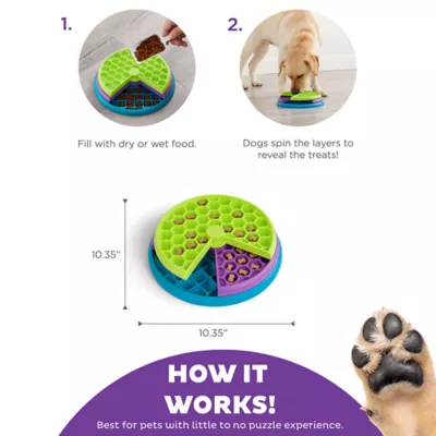 Product Nina Ottosson by Outward Hound Lickin' Layers Puzzle Game & Slow Feeder Dog Bowl
