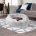 FurHaven Calming Cuddler Donut Pet Bed - Mist Gray 36" image thumbnail 3