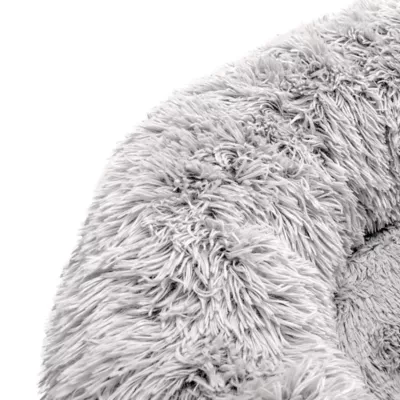 Product FurHaven Calming Cuddler Donut Pet Bed Gray 36"