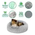 FurHaven Calming Cuddler Donut Pet Bed - Mist Gray 36" image thumbnail 5