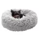 Product FurHaven Grey Calming Cuddler Donut Pet Bed