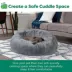 FurHaven Calming Cuddler Donut Pet Bed - Gray 23" image thumbnail 6