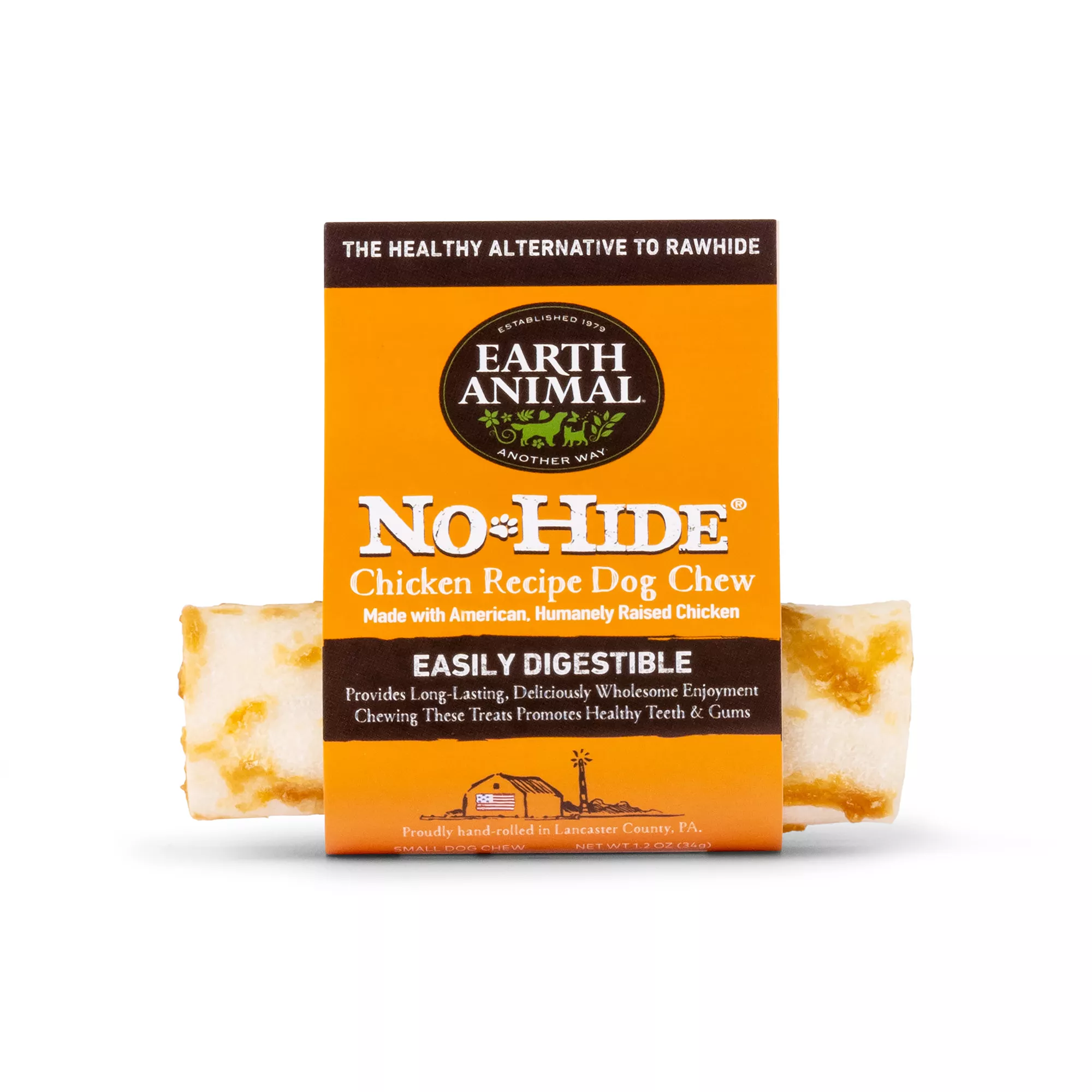 Earth Animals No Hide Roll Rawhide Alternative - Chicken 1 Count
